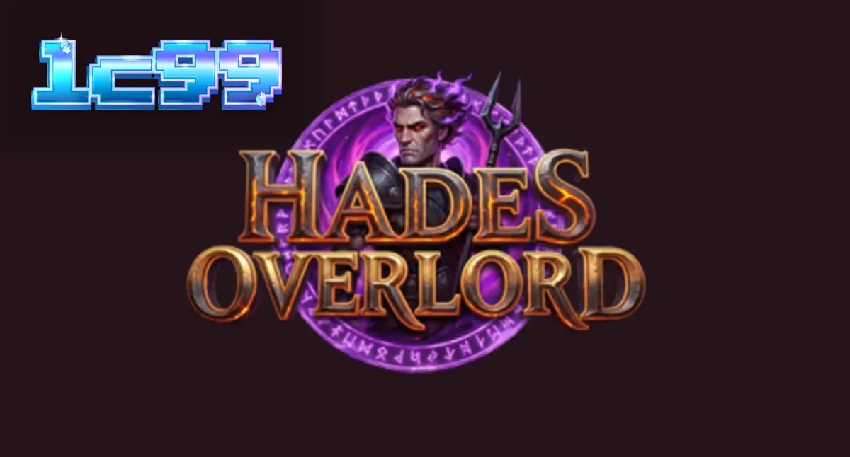 Cena cinematográfica do slot Hades Overlord com o deus Hades e elementos do submundo